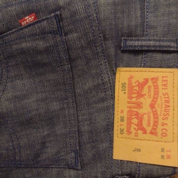 Levi Strauss 501 white oak cone denim mens 38x30 jeans - Picture 2 of 5